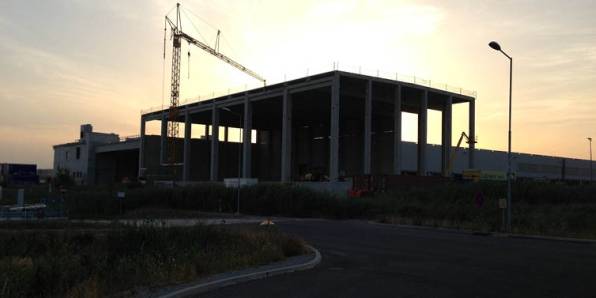 Bau des Logistikzentrums in Müllendorf